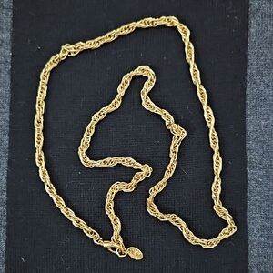 Vintage Erwin Pearl 24" Gold Rope Chain Necklace